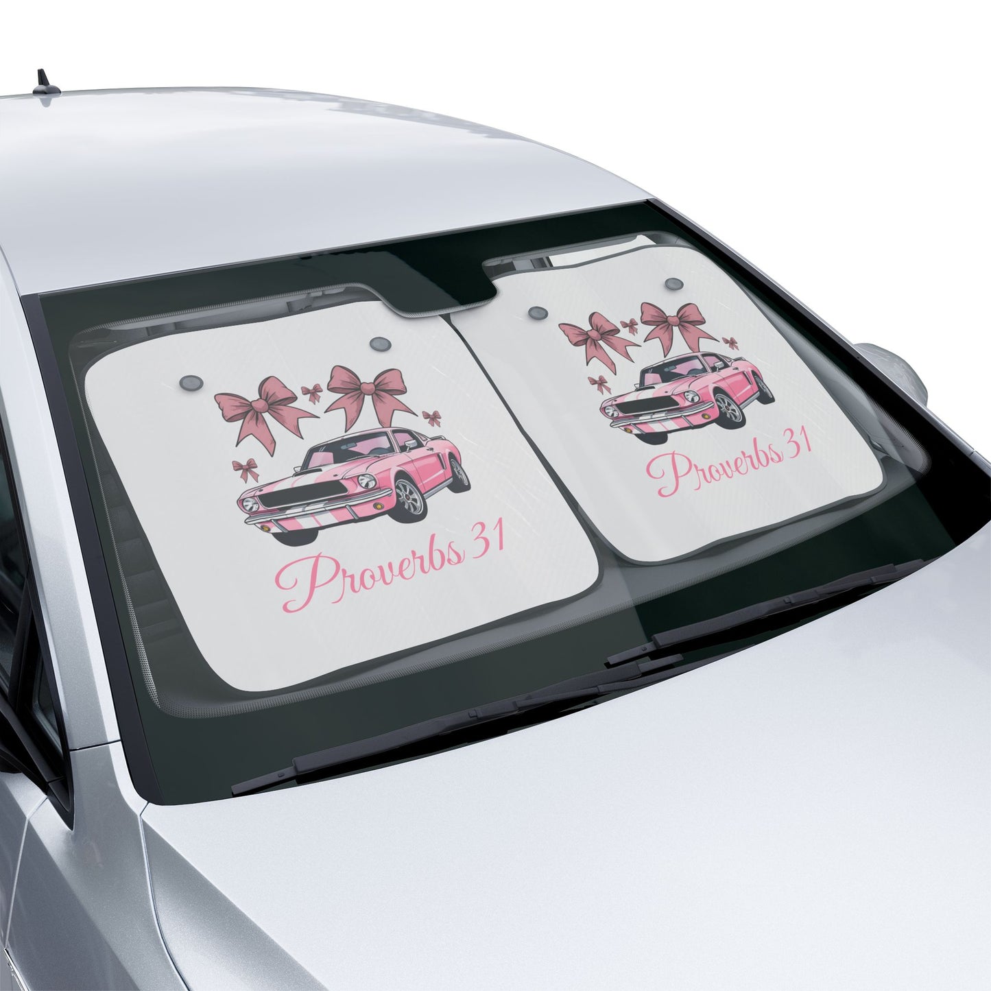 Proverbs 31 Women's Pink Classic Car Sun Shade