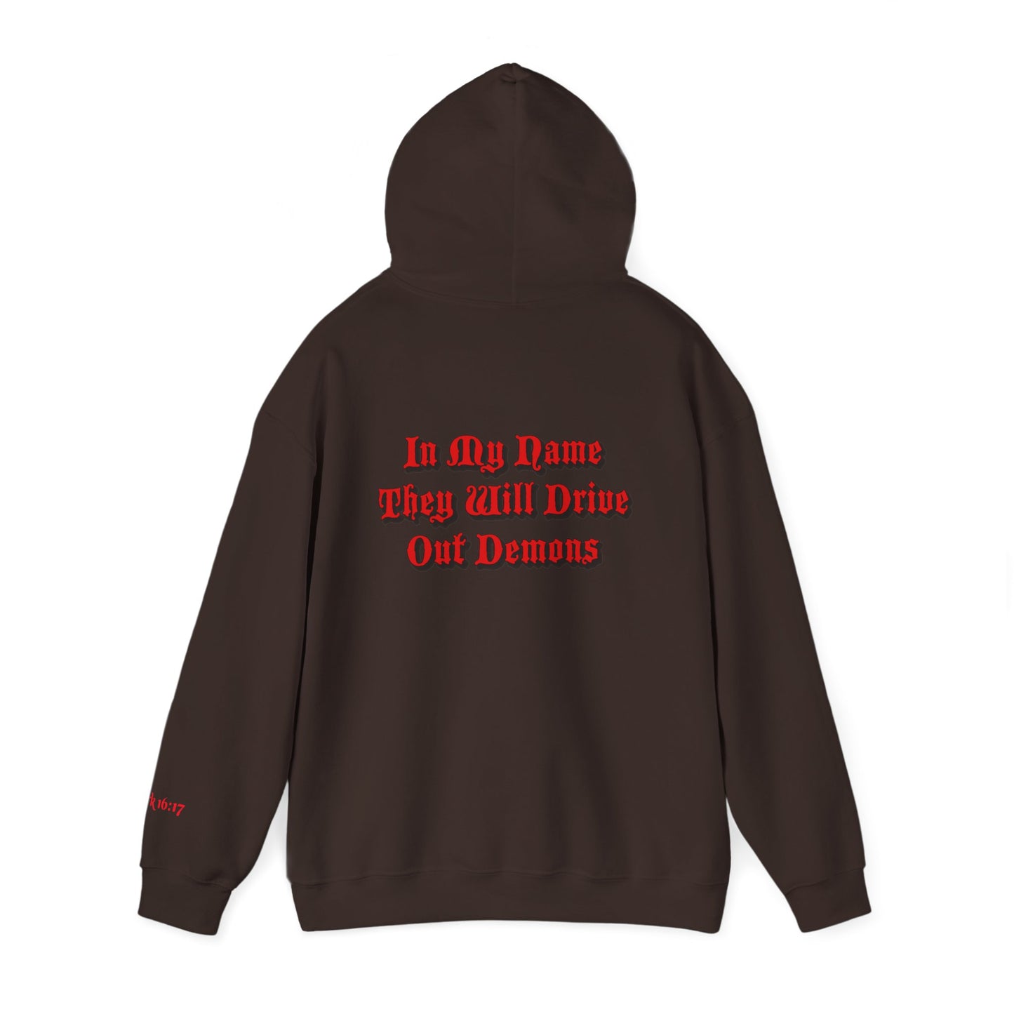 Dodge Demon Unisex Hoodie | Mark 16:17 | In My Name They Will Drive Out Demons