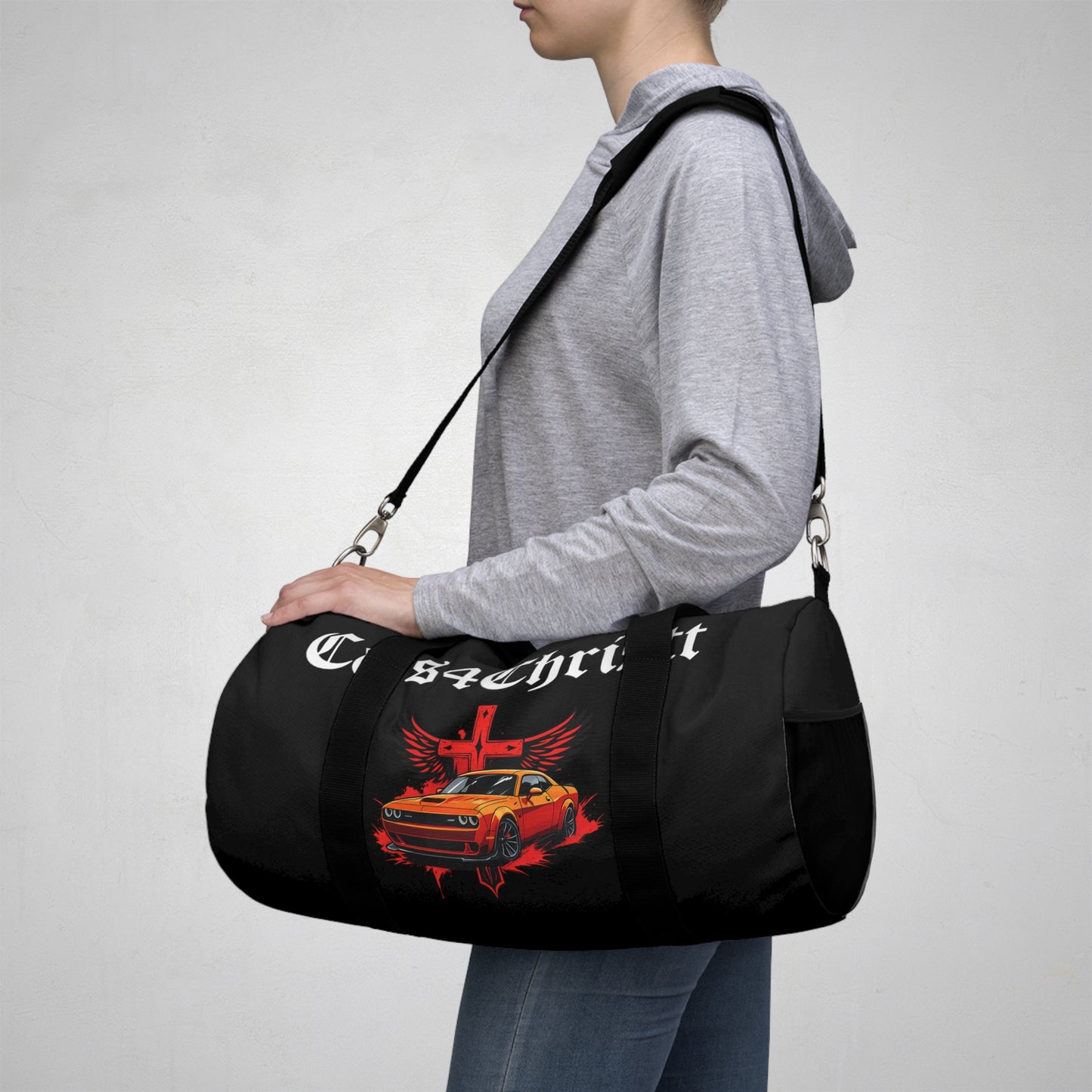 Christian Cars Duffel Bag – "Cars4Christt" Logo Travel Gym Bag