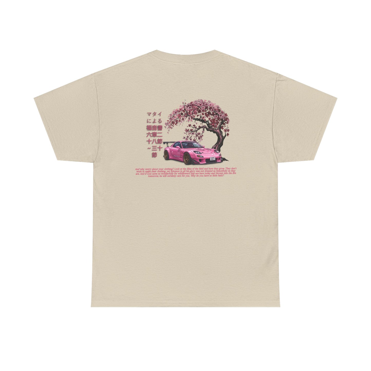 Japanese Sakura Racer T‑Shirt — Pink Car Graphic Tee