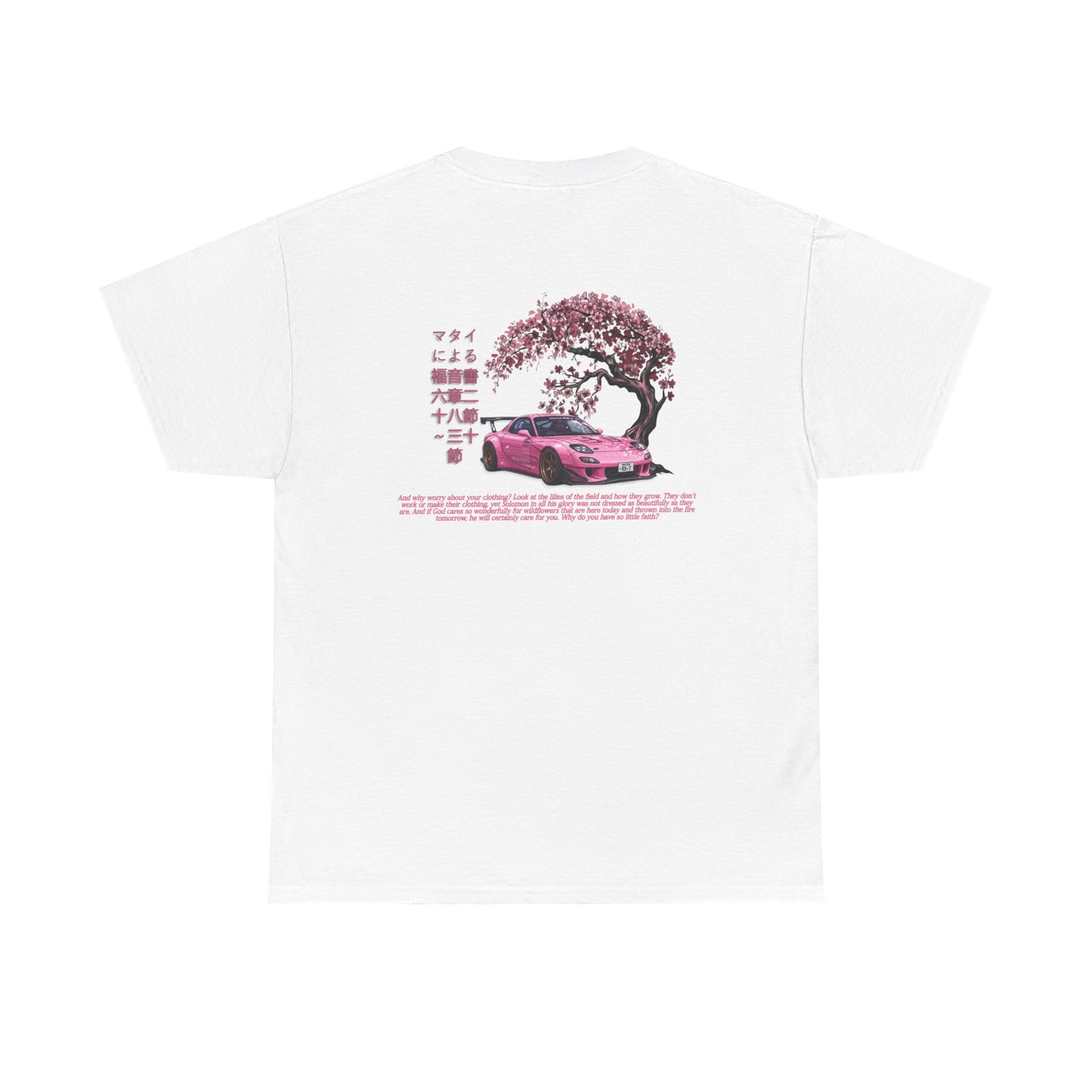 Japanese Sakura Racer T‑Shirt — Pink Car Graphic Tee