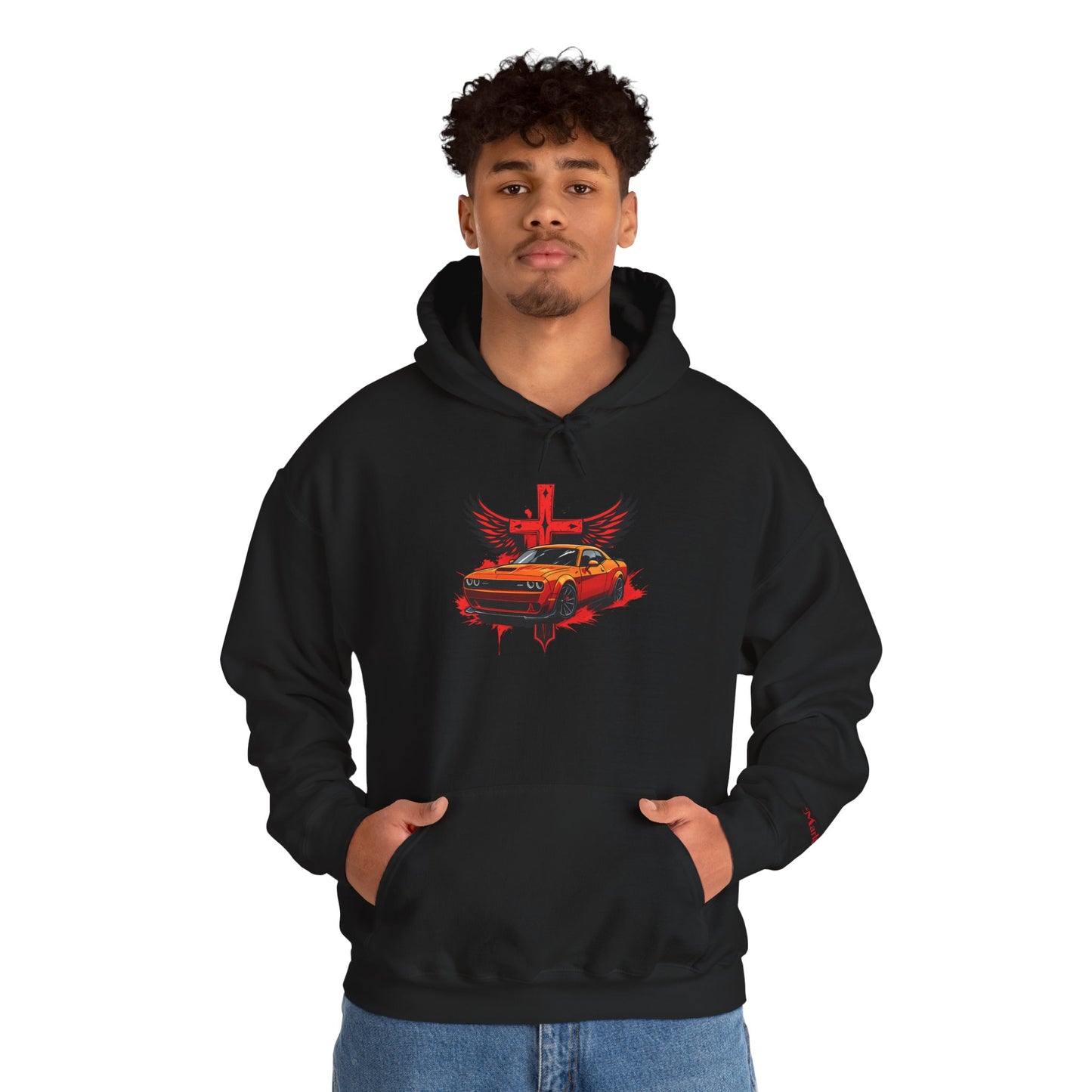 Dodge Demon Unisex Hoodie | Mark 16:17 | In My Name They Will Drive Out Demons