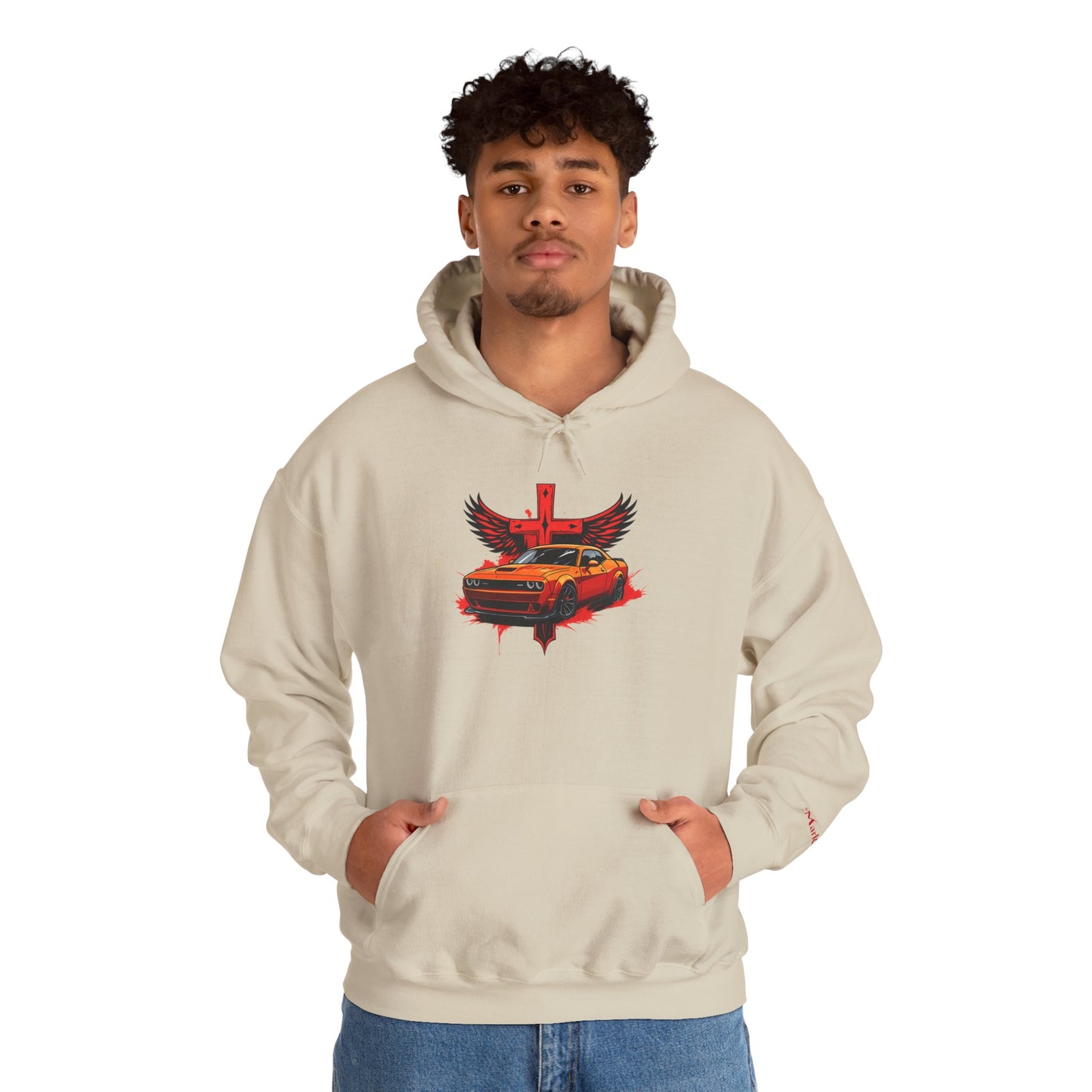 Dodge Demon Unisex Hoodie | Mark 16:17 | In My Name They Will Drive Out Demons