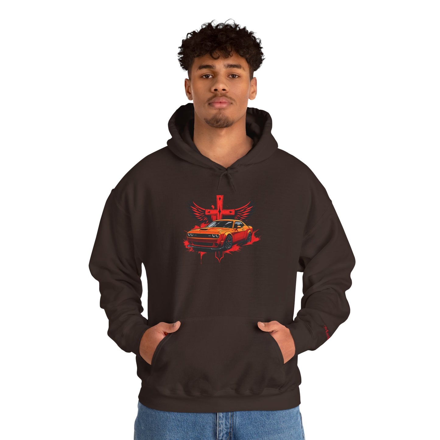 Dodge Demon Unisex Hoodie | Mark 16:17 | In My Name They Will Drive Out Demons