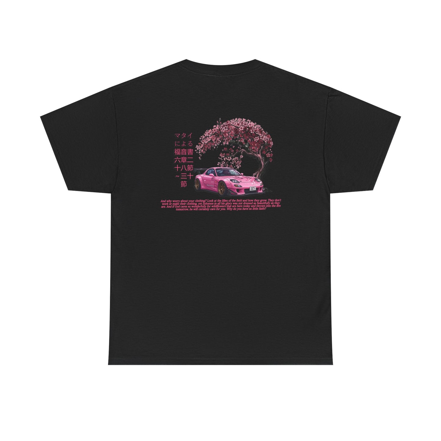 Japanese Sakura Racer T‑Shirt — Pink Car Graphic Tee