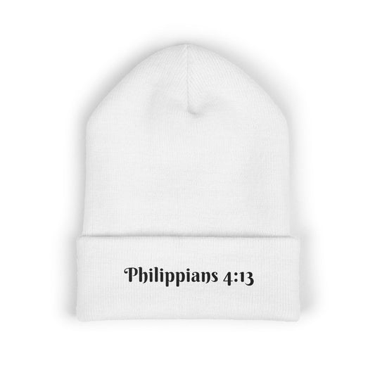 Embroidered Cozy Unisex Beanie | Philippians 4:13