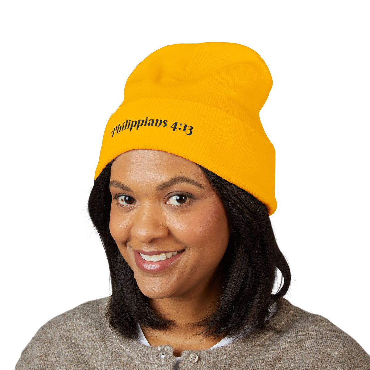 Embroidered Cozy Unisex Beanie | Philippians 4:13