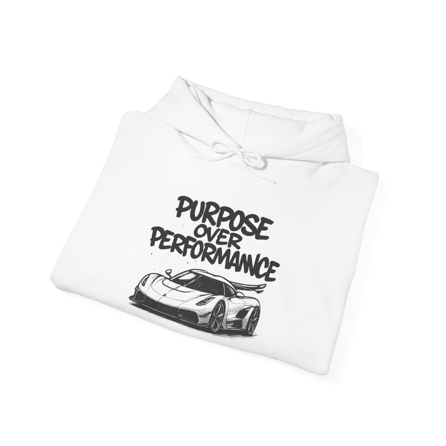 Jesko Purpose Over Performance Hoodie | Romas 8:28 | Unisex Sweatshirt for Car Enthusiasts