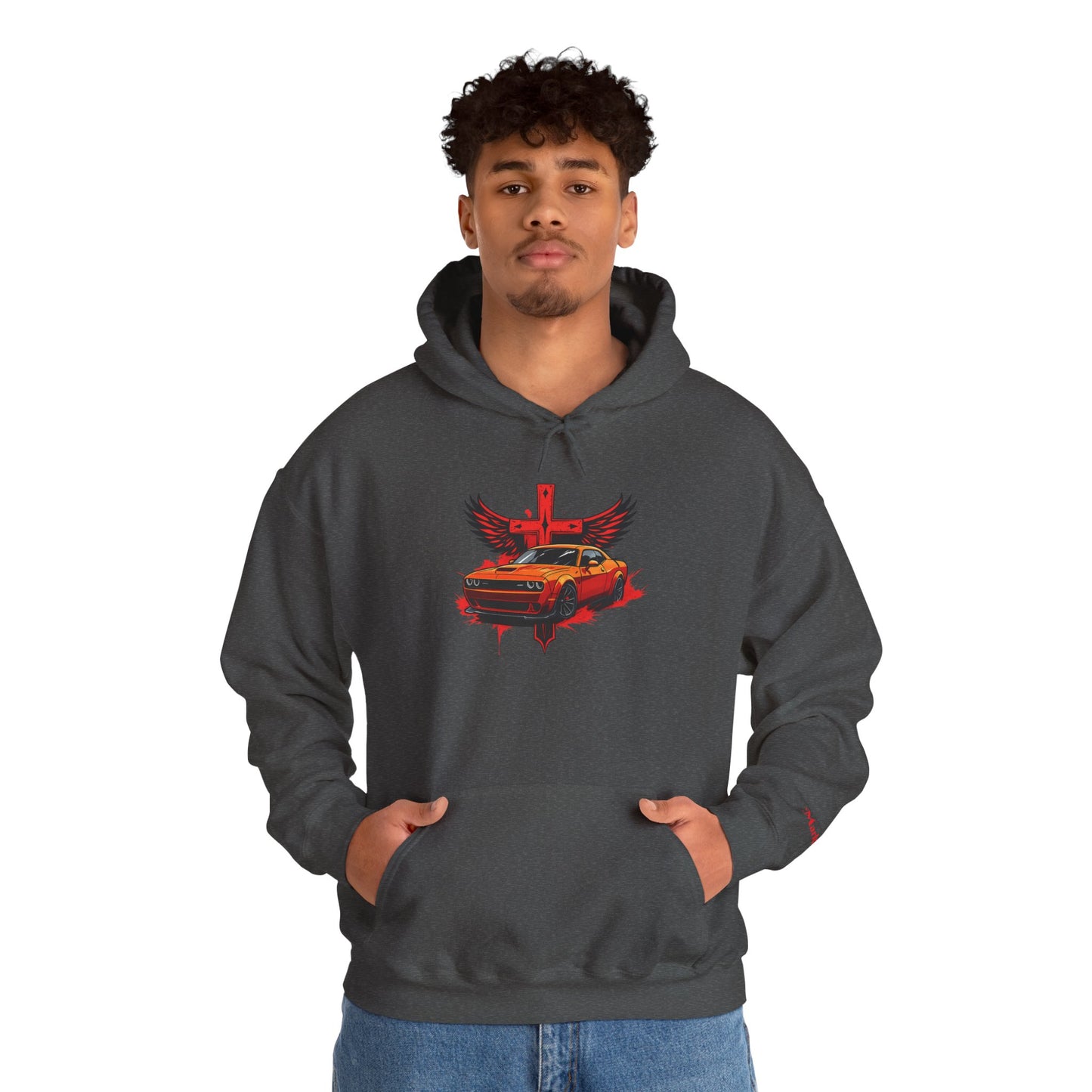 Dodge Demon Unisex Hoodie | Mark 16:17 | In My Name They Will Drive Out Demons