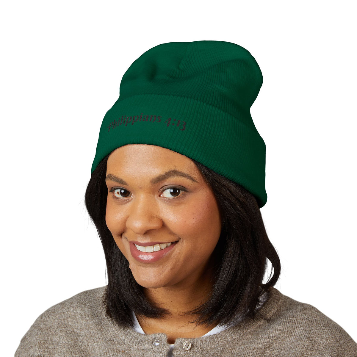 Embroidered Cozy Unisex Beanie | Philippians 4:13
