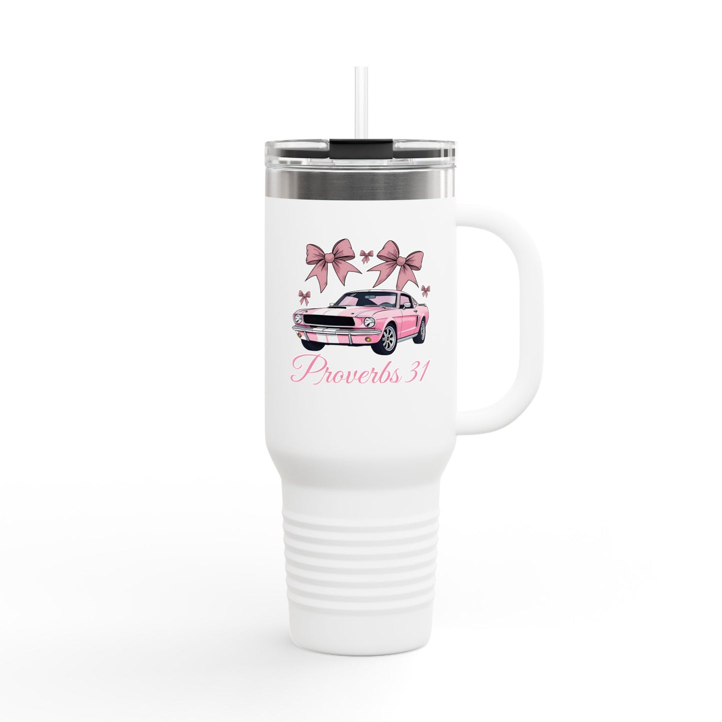 Pink Old Mustang Insulated Tumbler | Proverbs 31 Woman