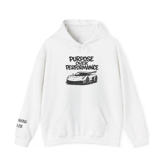 Jesko Purpose Over Performance Hoodie | Romas 8:28 | Unisex Sweatshirt for Car Enthusiasts