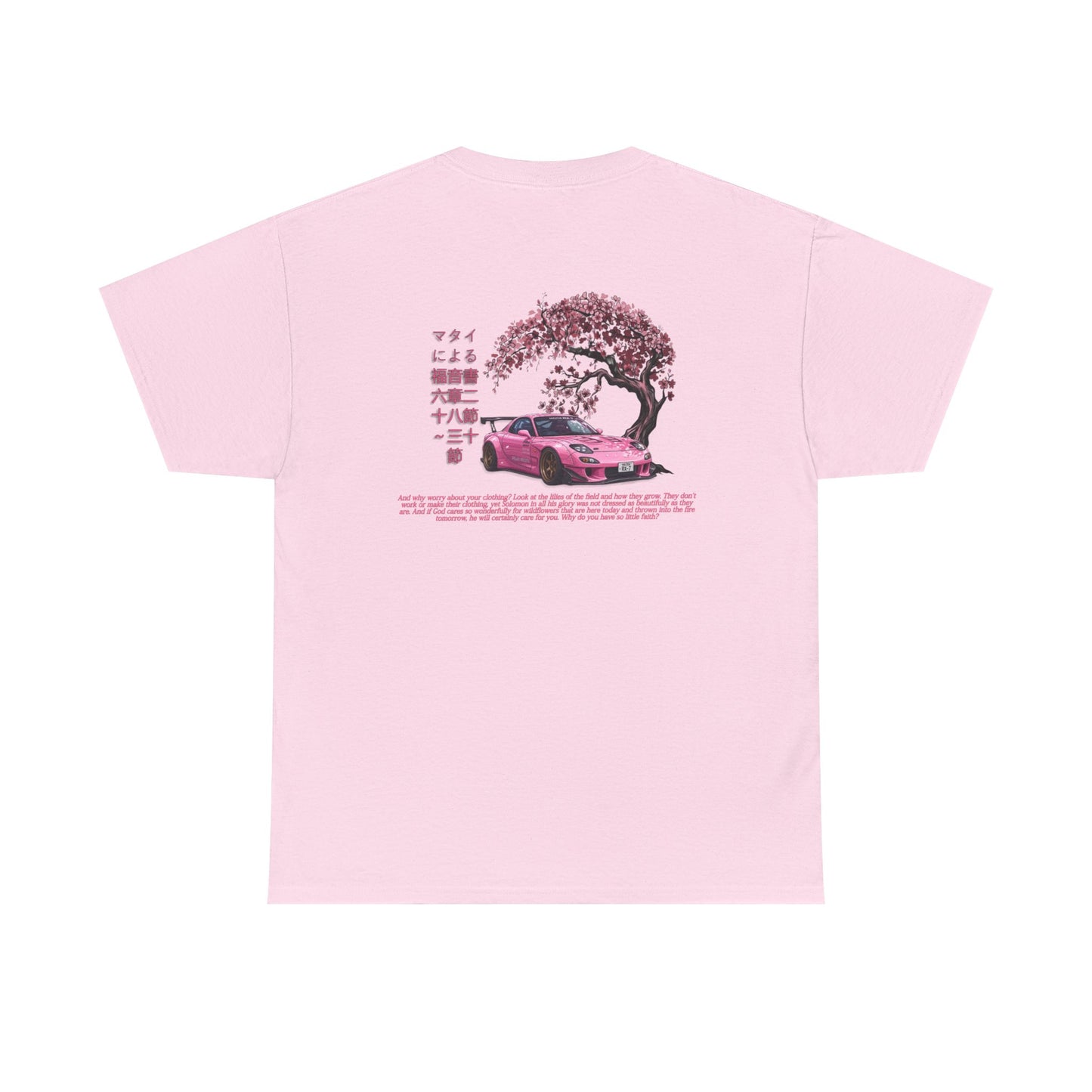 Japanese Sakura Racer T‑Shirt — Pink Car Graphic Tee
