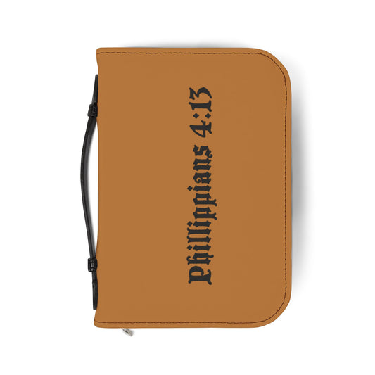 Philippians 4:13 Leather Bible Cover