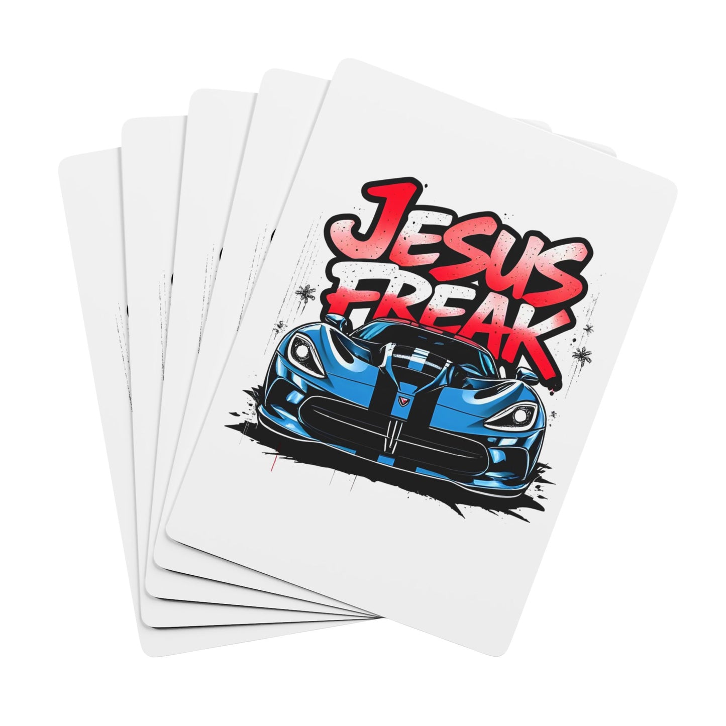 Custom Poker Playing Cards Set - Jesus Freak & Ace of Spades Design