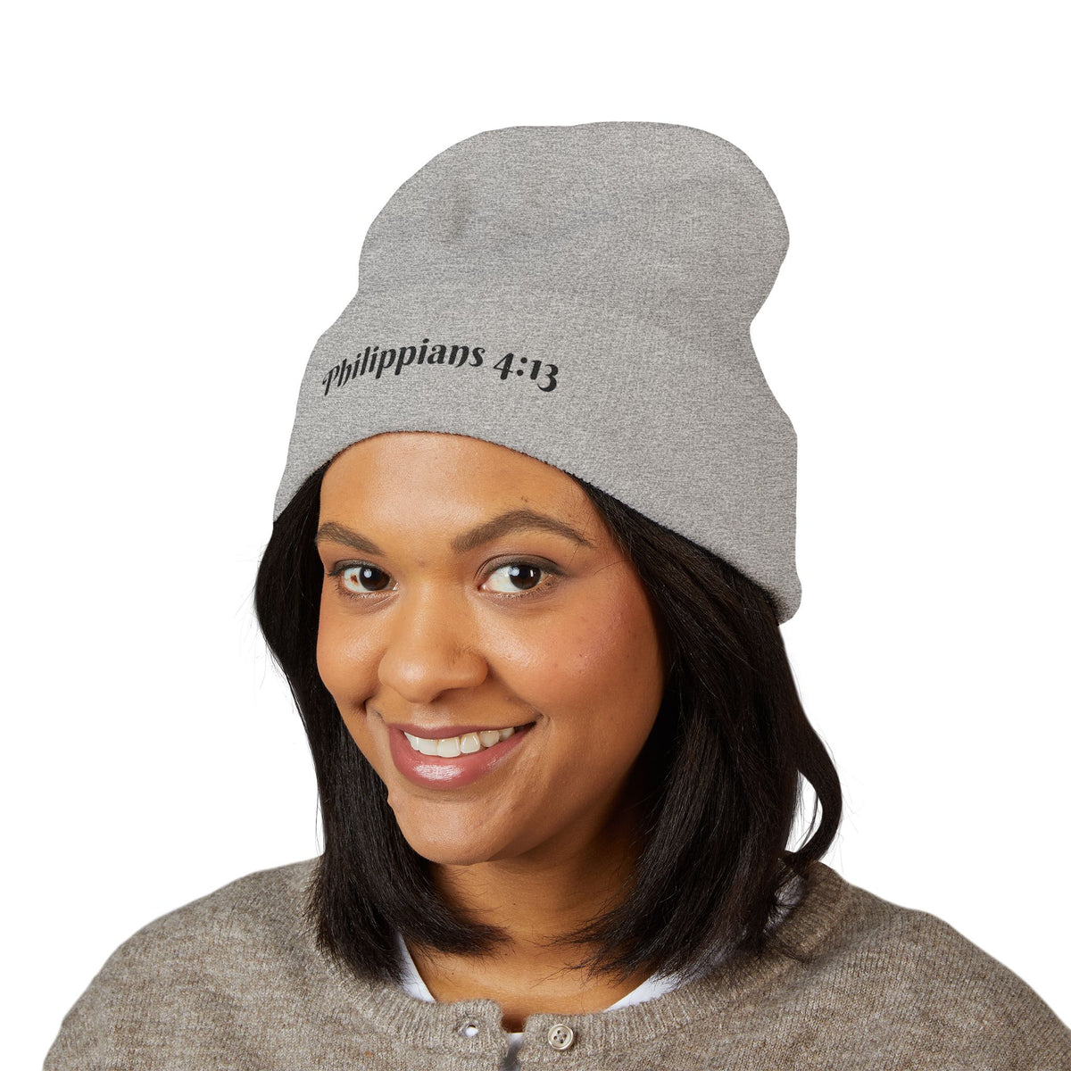 Embroidered Cozy Unisex Beanie | Philippians 4:13