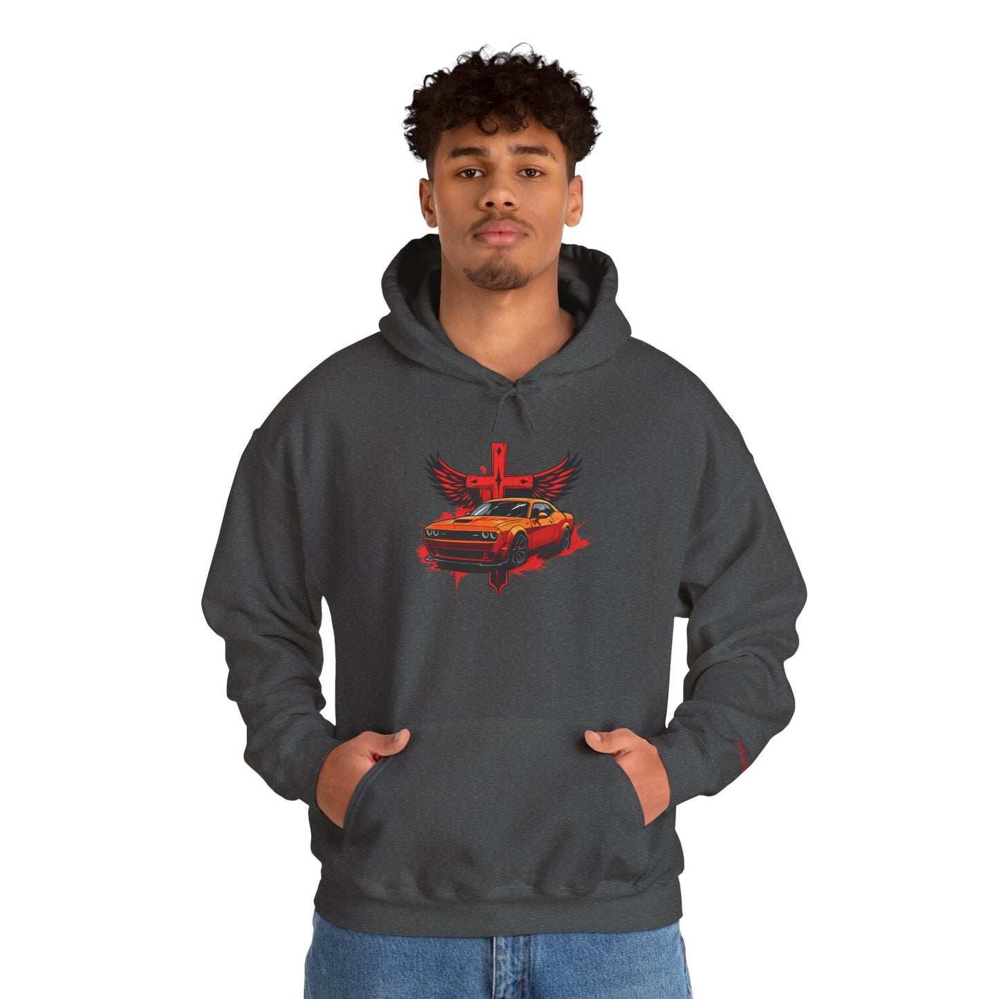 Dodge Demon Unisex Hoodie | Mark 16:17 | In My Name They Will Drive Out Demons
