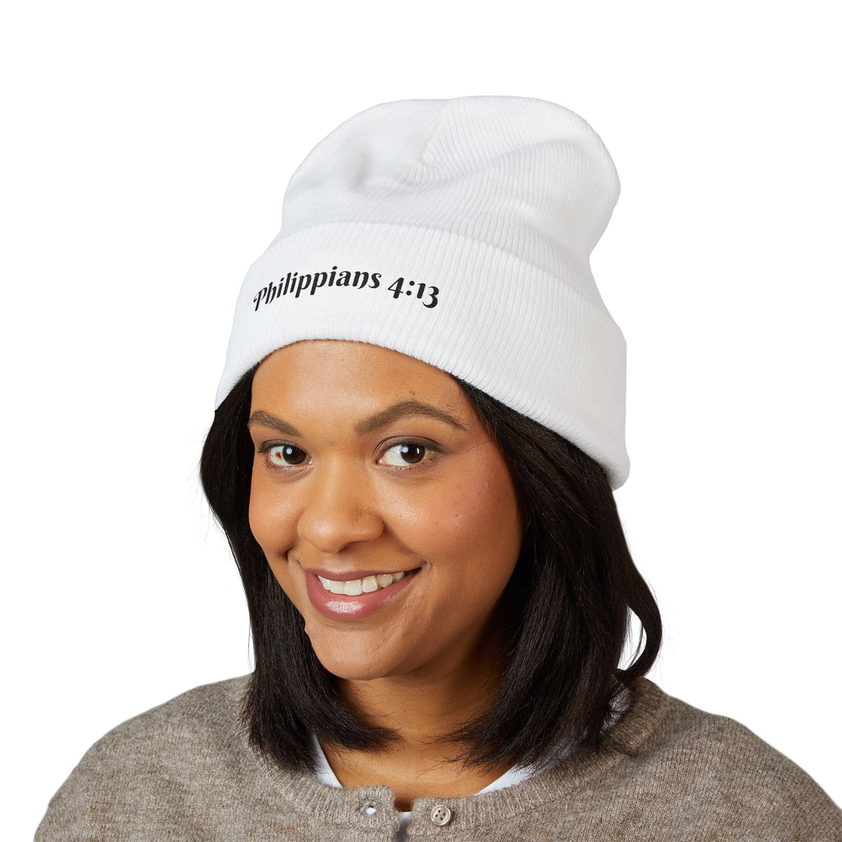 Embroidered Cozy Unisex Beanie | Philippians 4:13