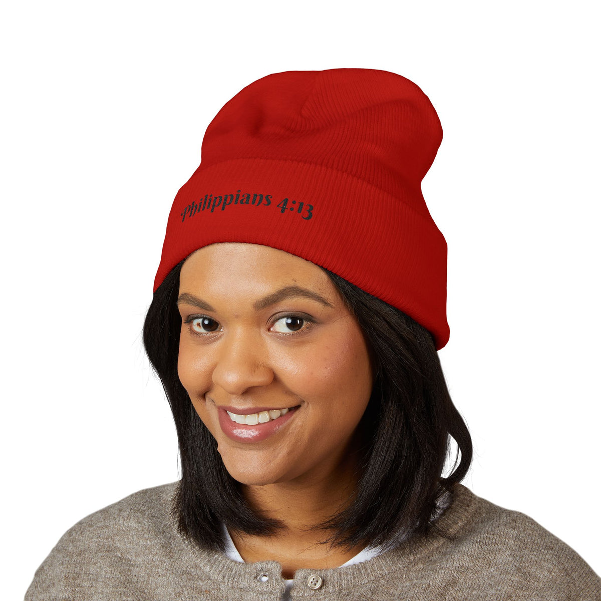 Embroidered Cozy Unisex Beanie | Philippians 4:13