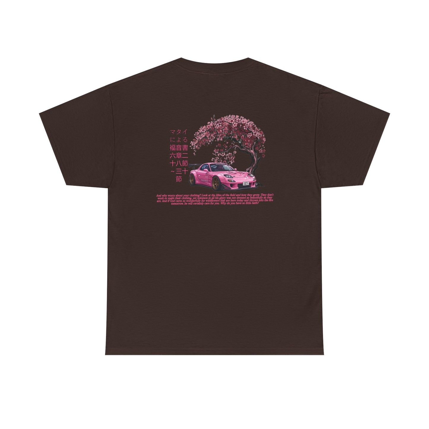 Japanese Sakura Racer T‑Shirt — Pink Car Graphic Tee