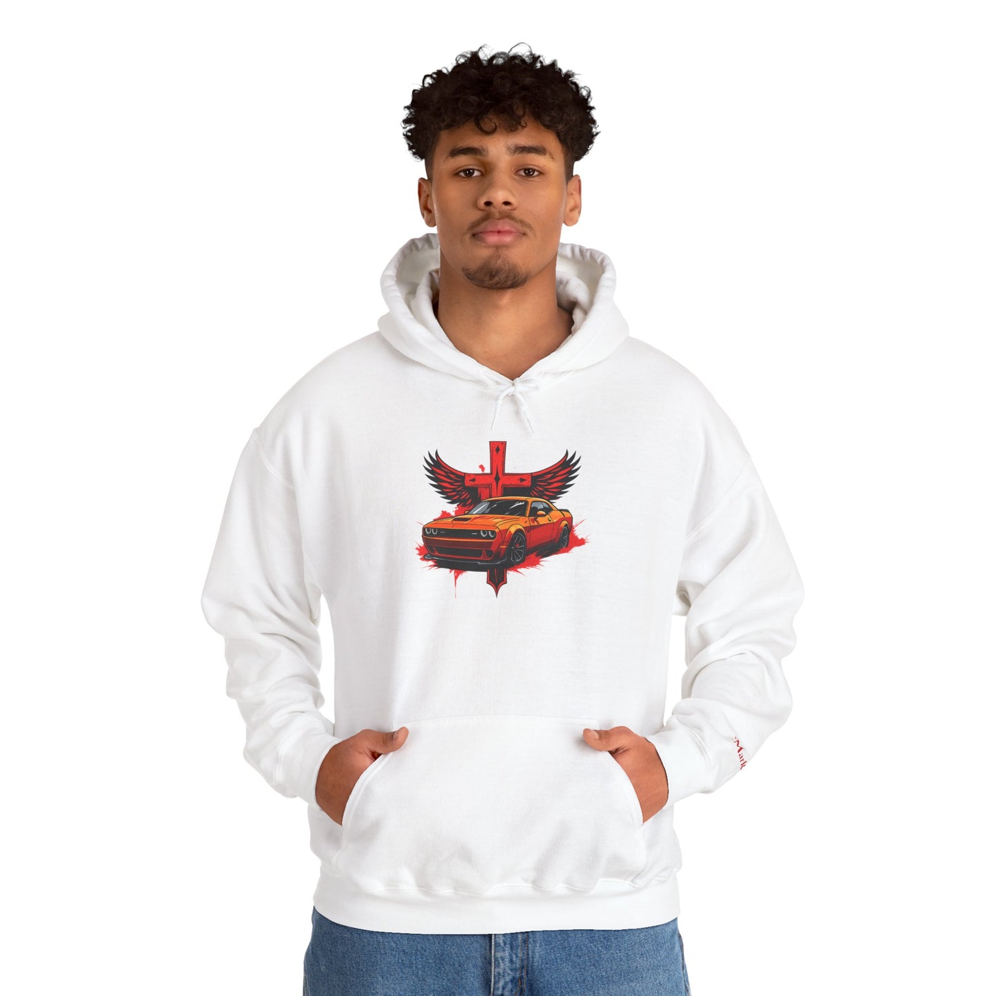 Dodge Demon Unisex Hoodie | Mark 16:17 | In My Name They Will Drive Out Demons