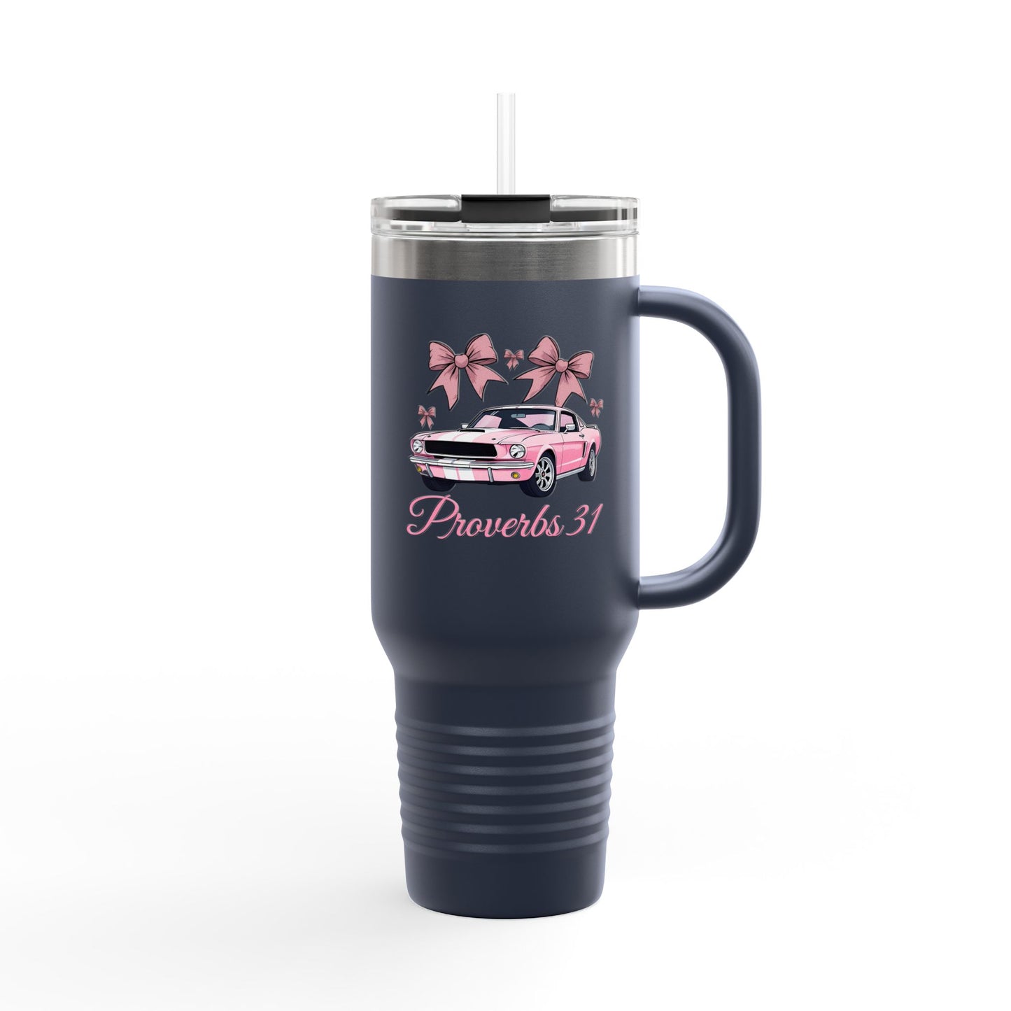 Pink Old Mustang Insulated Tumbler | Proverbs 31 Woman